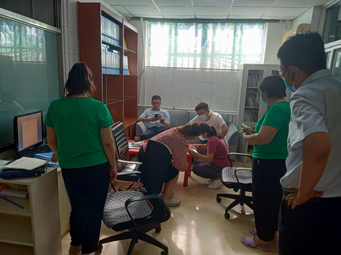 市残联防控检查小组验收防疫情况